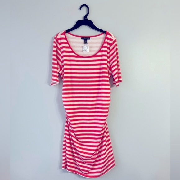 A Pea in the Pod NWT maternity dress red/white striped Sz Large Babybump 🎉HP🎉 - Picture 1 of 8